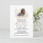 Calice, croix, invitation de communion de raisins (Debout devant)