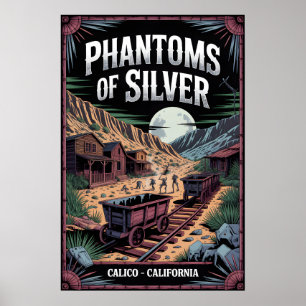Calico Californië Geheime Mijnbouw Geestenstad Pos Poster