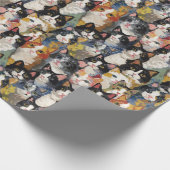 Calico Cat Canvas Collage Cadeaupapier (Hoek)