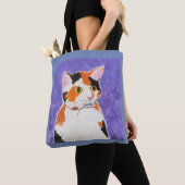 Calico Cat Canvas tas (Dichtbij)