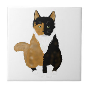 Calico Cat Ceramic Tegel Tegeltje