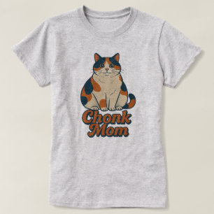 Calico Cat Chonk Mom T-shirt