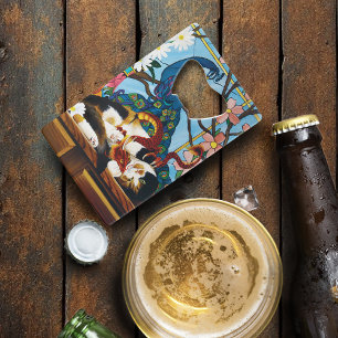 Calico Cat Dragon Red Kredietkaart Flessenopener