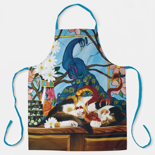 Calico Cat Dragon Red Schort (Voorkant)