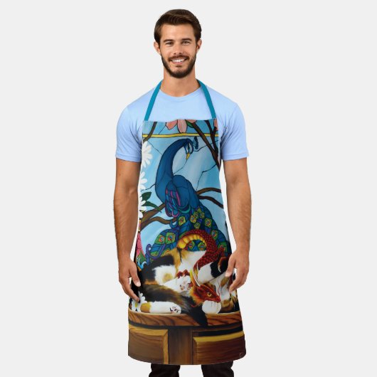 Calico Cat Dragon Red Schort (Gedragen)