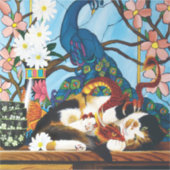 Calico Cat Dragon Red Sticker (Voorkant)