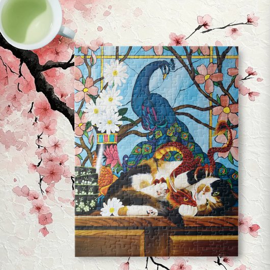Calico Cat en Dragon Legpuzzel