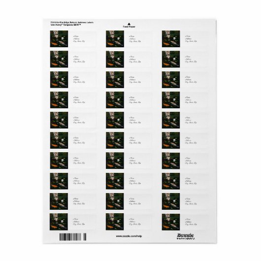 Calico Cat en Koi Fish Etiket (Full Sheet)