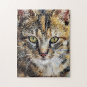 Calico Cat Face Art Puzzel
