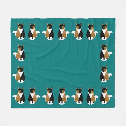 Calico Cat Fleece Blanket (Voorkant (Horizontaal))