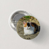 Calico Cat-foto Ronde Button 3,2 Cm (Voorkant /achterkant)