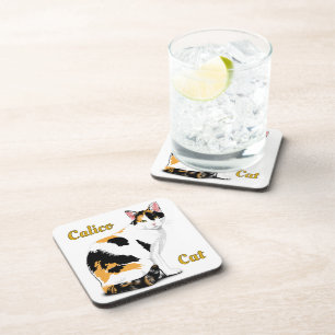 Calico Cat gepersonaliseerd Bier Onderzetter