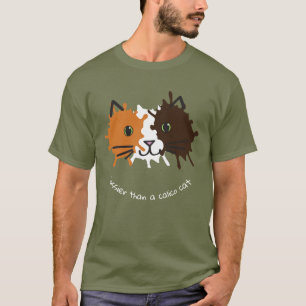 Calico Cat gezichtsontwerp T-shirt