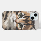 Calico Cat Illustration for Cat Lovers Case-Mate iPhone Case (Achterkant (horizontaal))