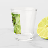 Calico Cat in de Zinnias Shot Glas (Rechts)
