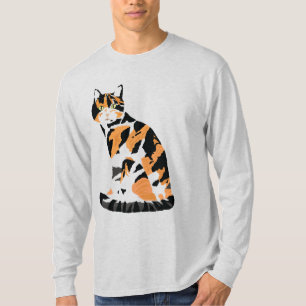 Calico cat in T-Shirt