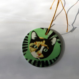 Calico Cat Keramisch Ornament