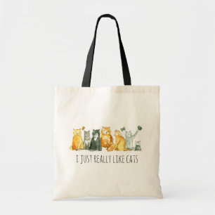 Calico Cat Lady Lover Waterverf Pet Tote Bag