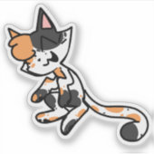 Calico Cat Laptop Stickers (Voorkant)