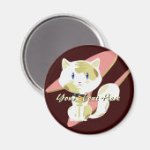Calico Cat Magnet Magneet (Voorkant / Achterkant)