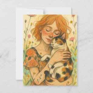 Calico Cat mama Briefkaart