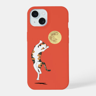 Calico Cat Moon Dancing Hoesje-Mate iPhone Case 15 Hoesje