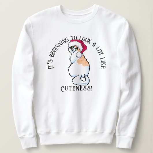 Calico Cat Noël KiniArt Sweatshirt (Design devant)