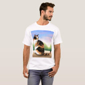 Calico Cat op Sunset T-Shirt (Voorkant volledig)