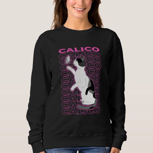 Calico Cat Pastel Aesthetic Trui (Voorkant)