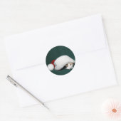 Calico cat Père Noël autocollant (Enveloppe)