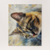 Calico Cat Pretty Cat Art Big Puzzle (Vertical)