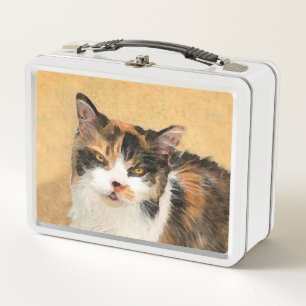Calico Cat-schildering - Kute Original Cat Art