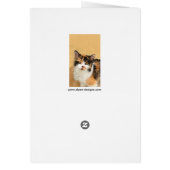 Calico Cat-schildering - Kute Original Cat Art (Achterkant)