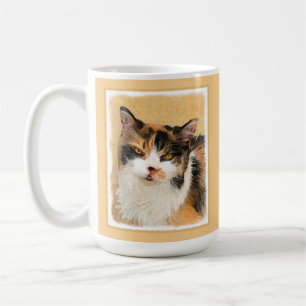 Calico Cat-schildering - Kute Original Cat Art Koffiemok