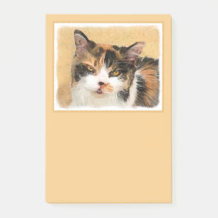 Calico Cat-schildering - Kute Original Cat Art Post-it® Notes