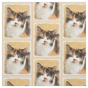 Calico Cat-schildering - Kute Original Cat Art Stof