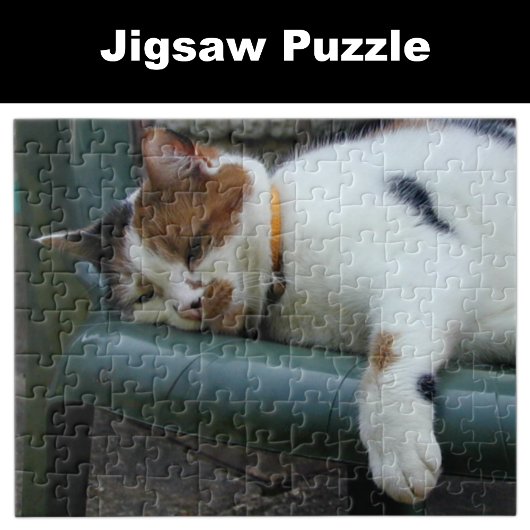 Calico cat slapen legpuzzel