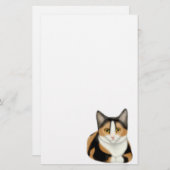Calico Cat Stationery Briefpapier (Voorkant / Achterkant)