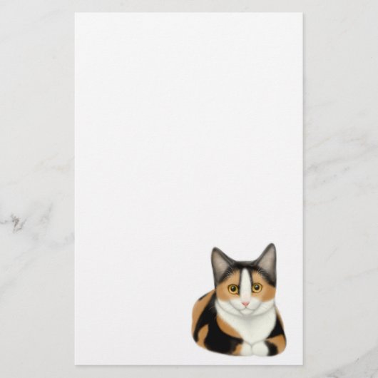Calico Cat Stationery Briefpapier (Voorkant)