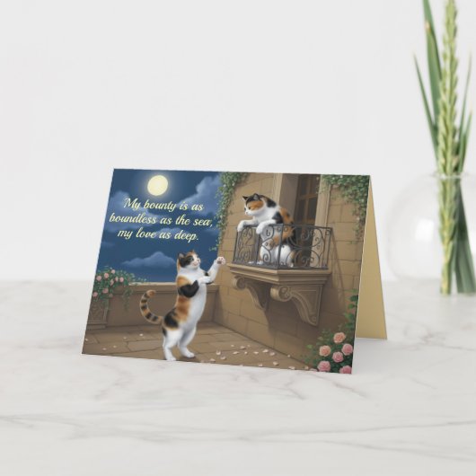 Calico Cat Valentine Card Feestdagen Kaart (Voorkant)