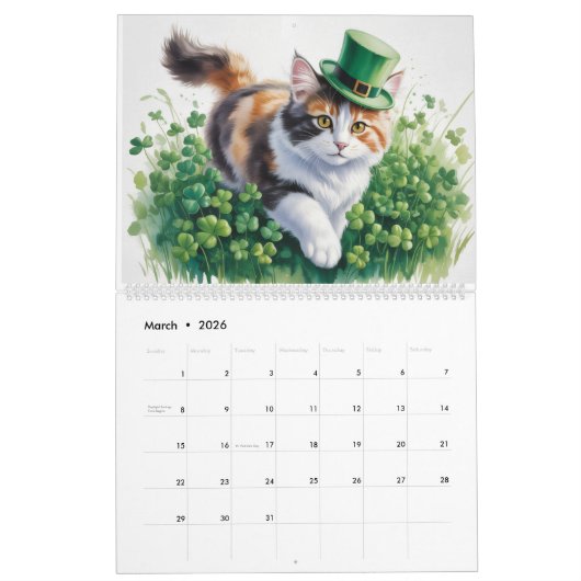 Calico Cats Calendar Kalender (Mar 2026)