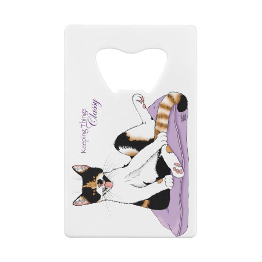 Calico Chat Classique Funny Chat Violet (Dos)
