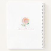 Calico chat dans le jardin Carnet spiral (Dos)