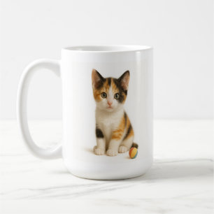Calico Curiosity - Kitten met kleur Pop Ball Koffiemok