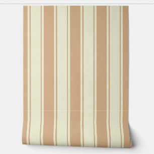 Calico en crème tijkstof behang