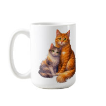 Calico en Tabbykatten Mok