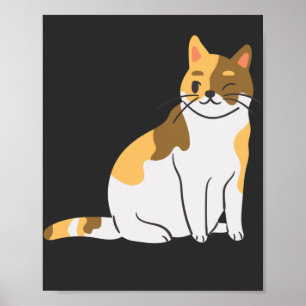 Calico Essential, Calico Portrait, Cute Calico Cat Poster