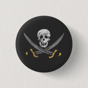 Calico Jack Pirate-Button Ronde Button 3,2 Cm