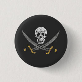 Calico Jack Pirate Flag Button