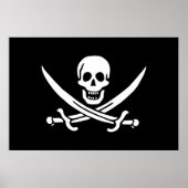 Calico Jack Pirate Flag Print (Voorkant)